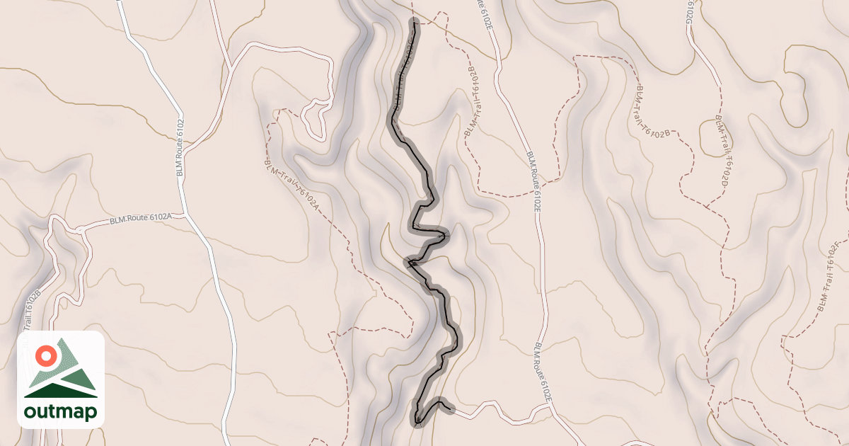 Map of BLM Trail T6102C