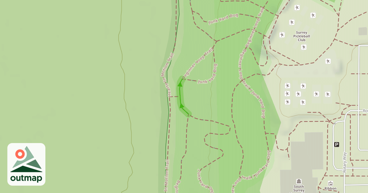 Map of Beginner Loop Trail / Junk Yard Dog