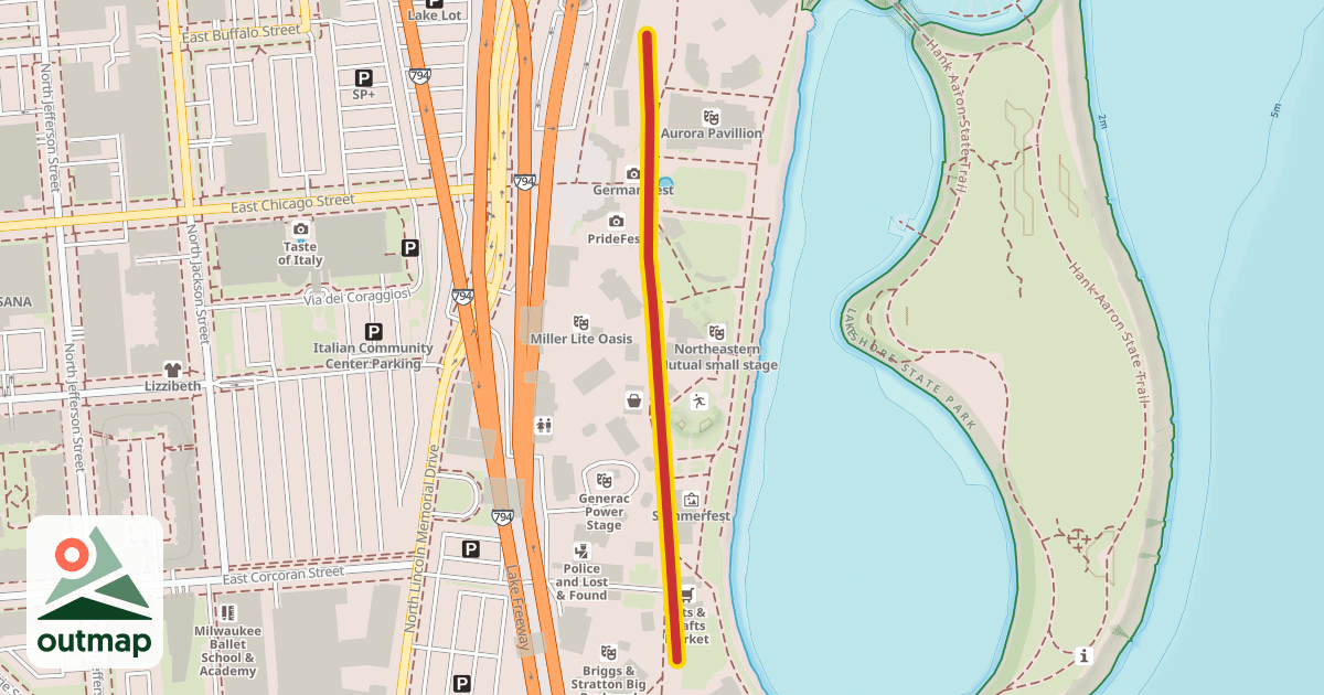 Map of Summerfest Skyglider