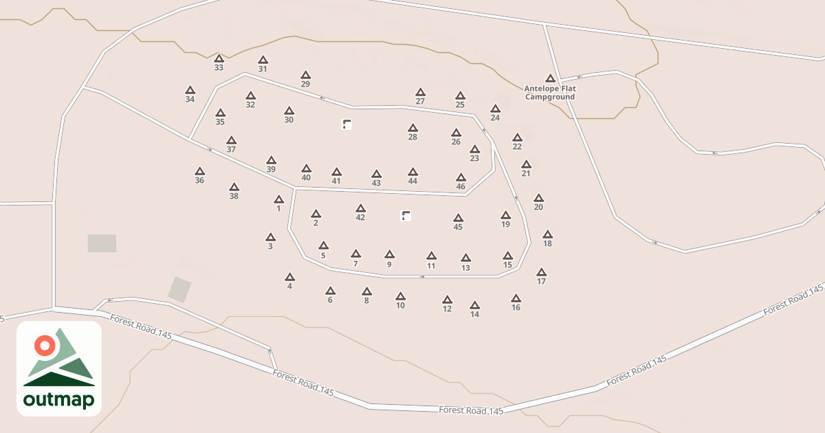 Map of ANTELOPE FLAT CG & PA LOOP A