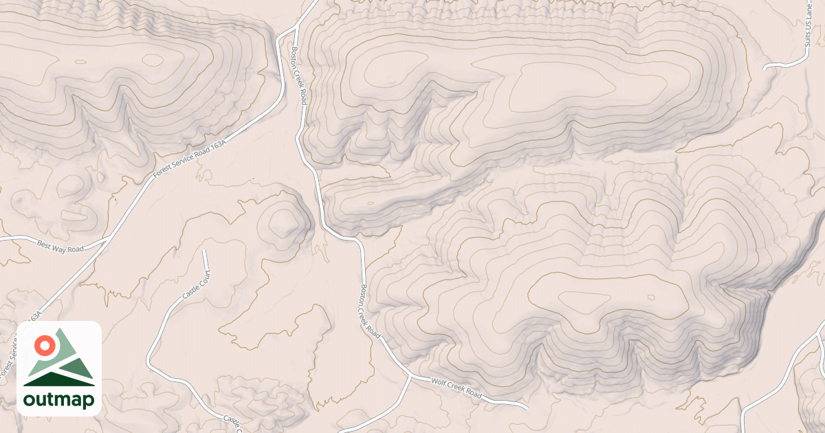 Map of BOSTON CREEK