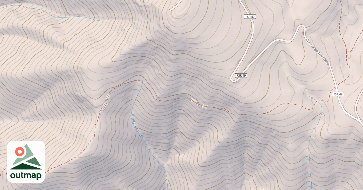 Map of Windy Gap Bike
