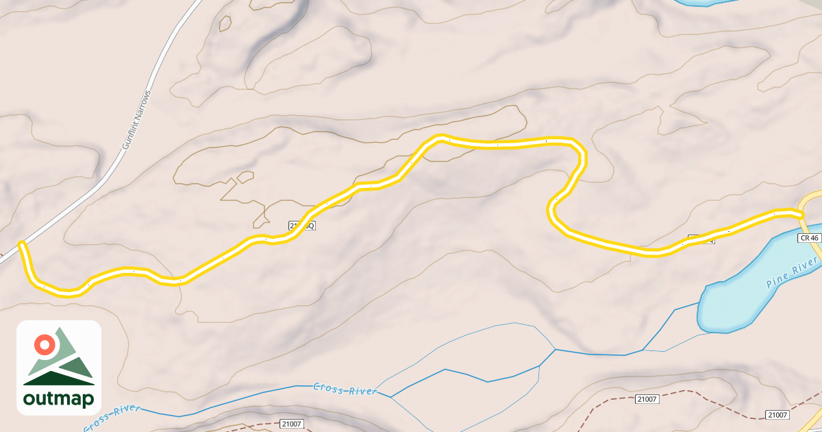 Map of Gunflint Cut Across