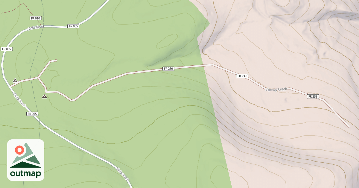 Map of CHENEY CREEK