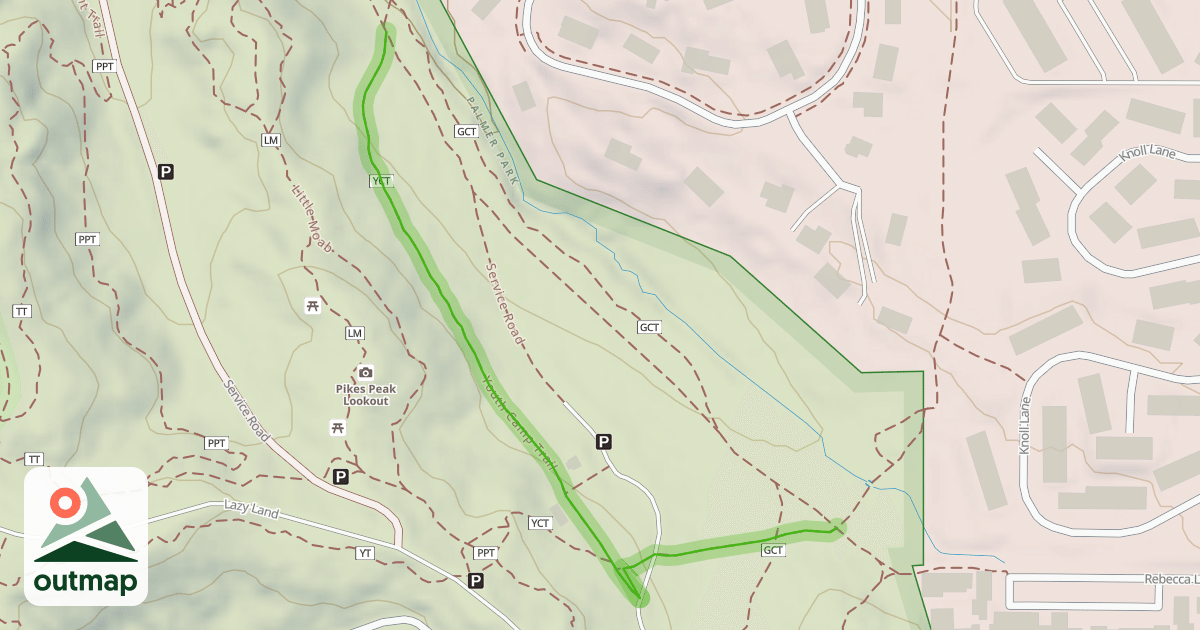 Map of Youth Camp Trail
