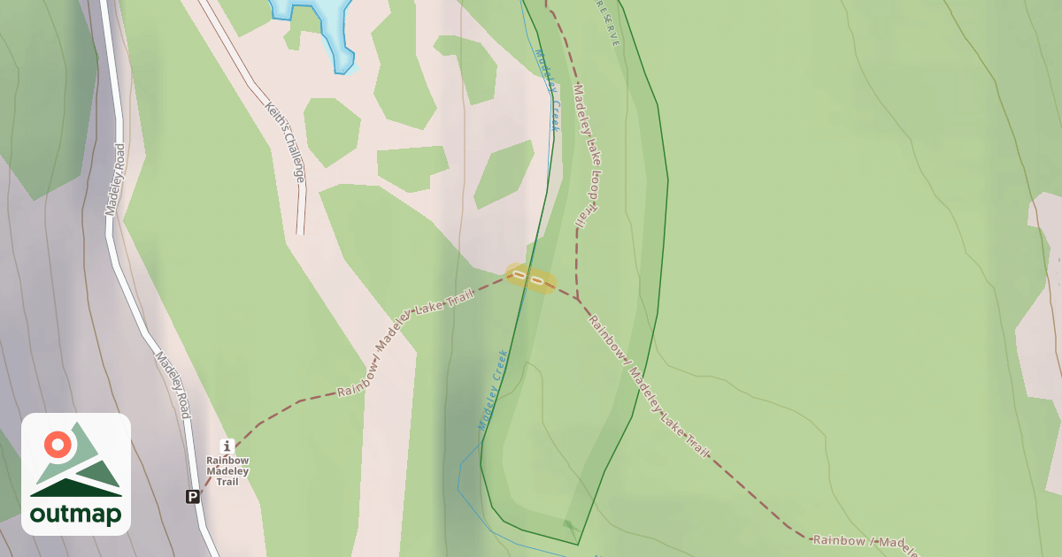 Map of Rainbow / Madeley Lake Trail