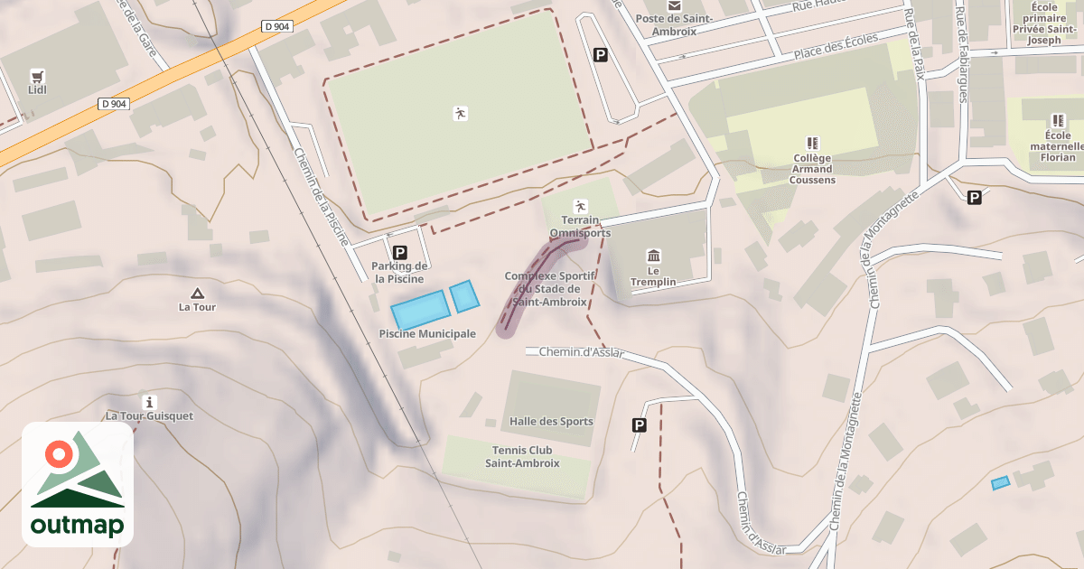 Map of Climbing Crag