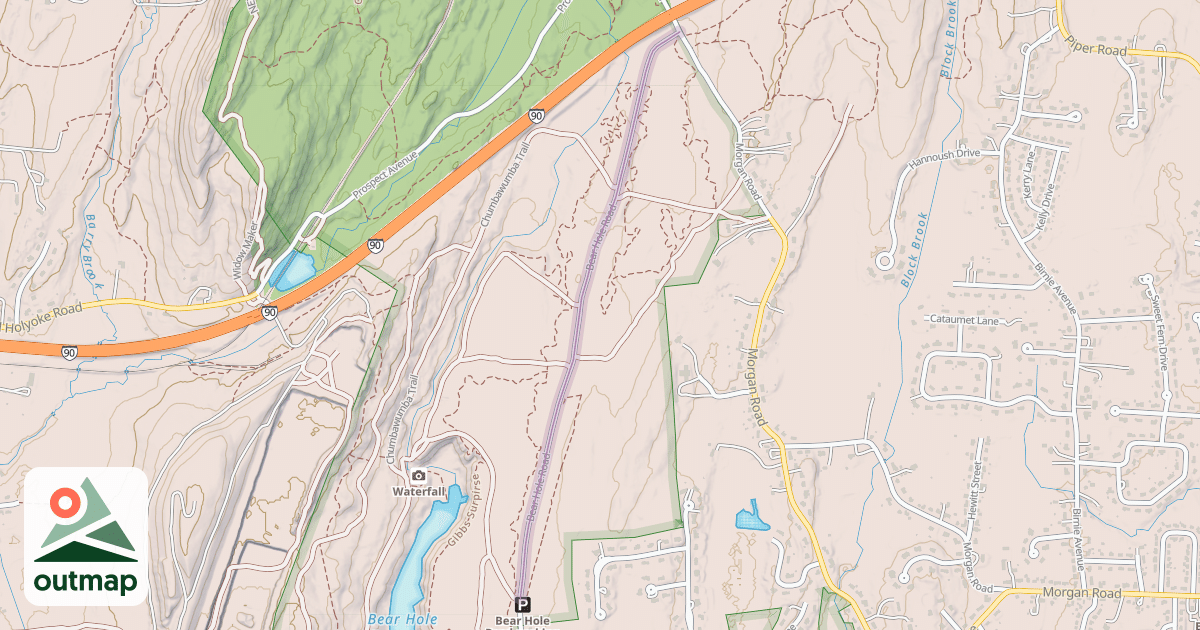 Map of Bear Hole Road