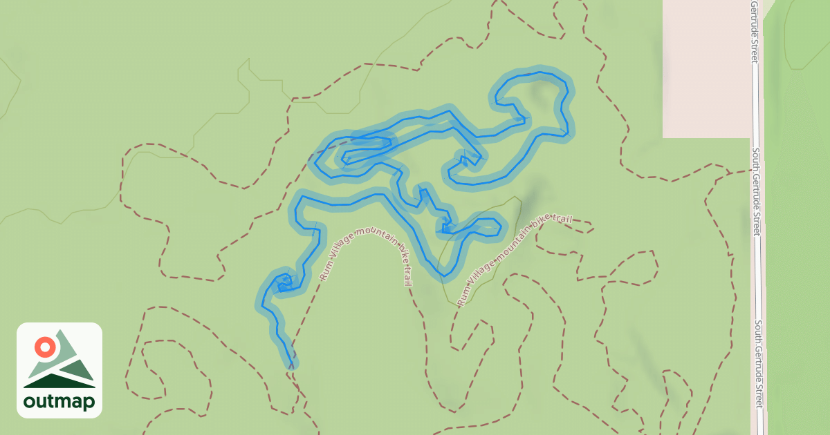 Map of Rum Village mountain bike trail