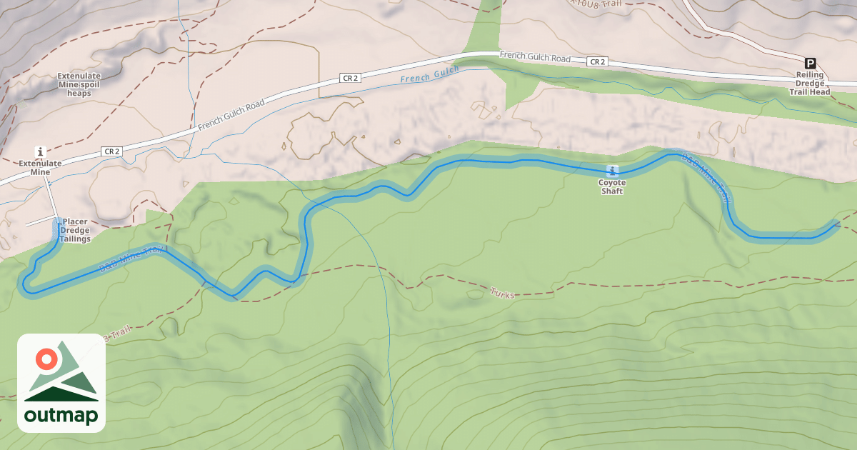 Map of B&B Mine Trail