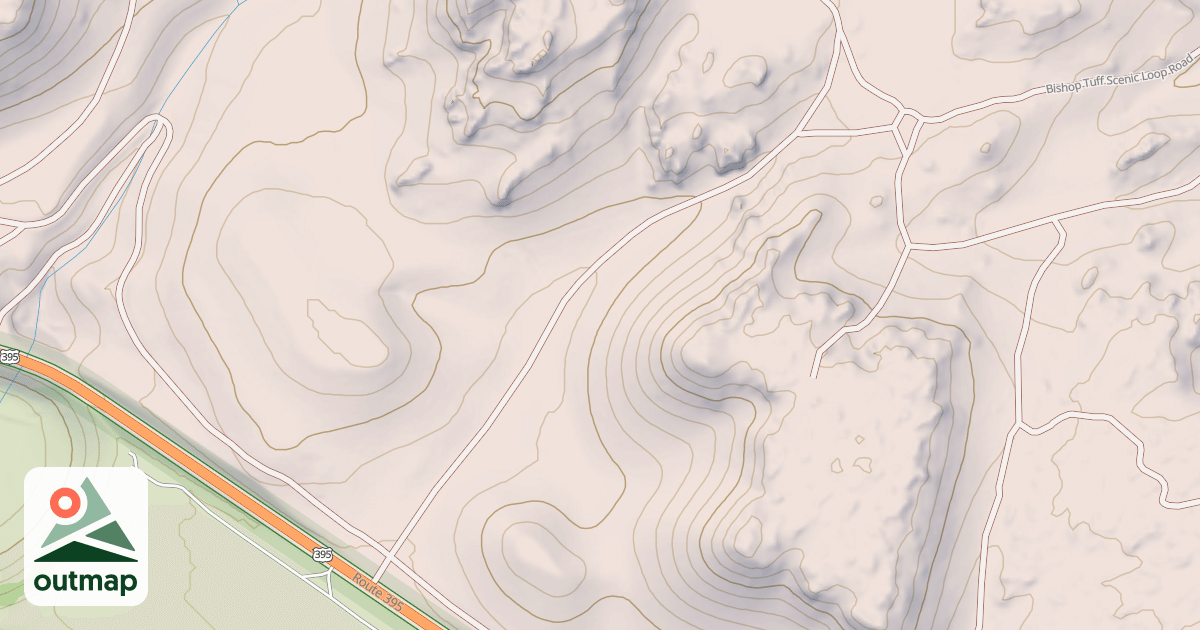 Map of BISHOP TUFF CUTOFF