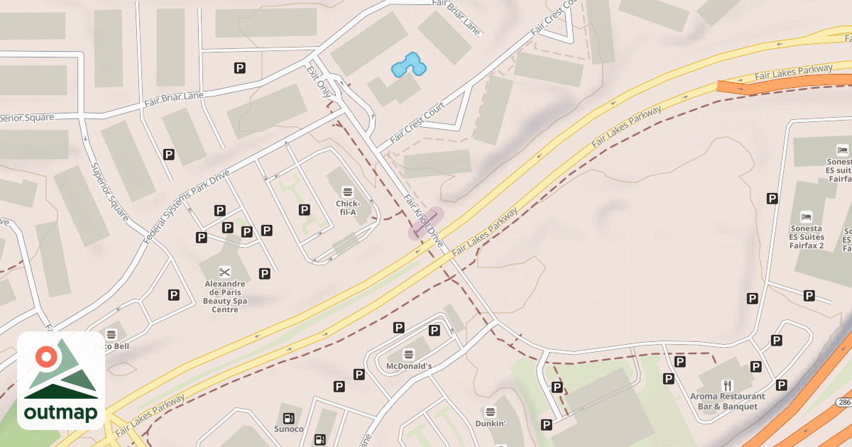 Map of Social trail / desire path
