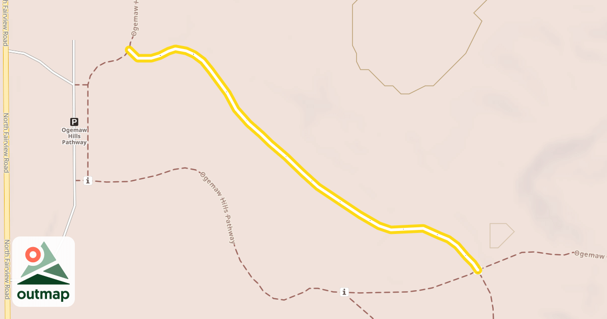 Map of Ogemaw Hills Pathway