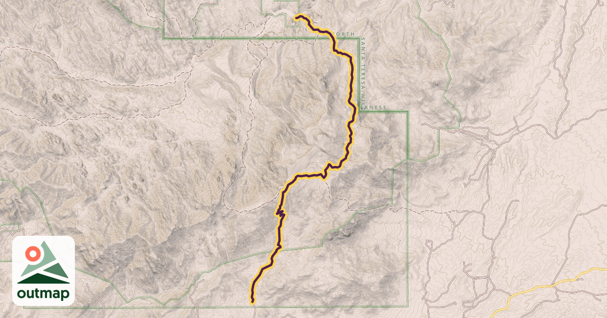 Map of Cottonwood Mountain Trail #66