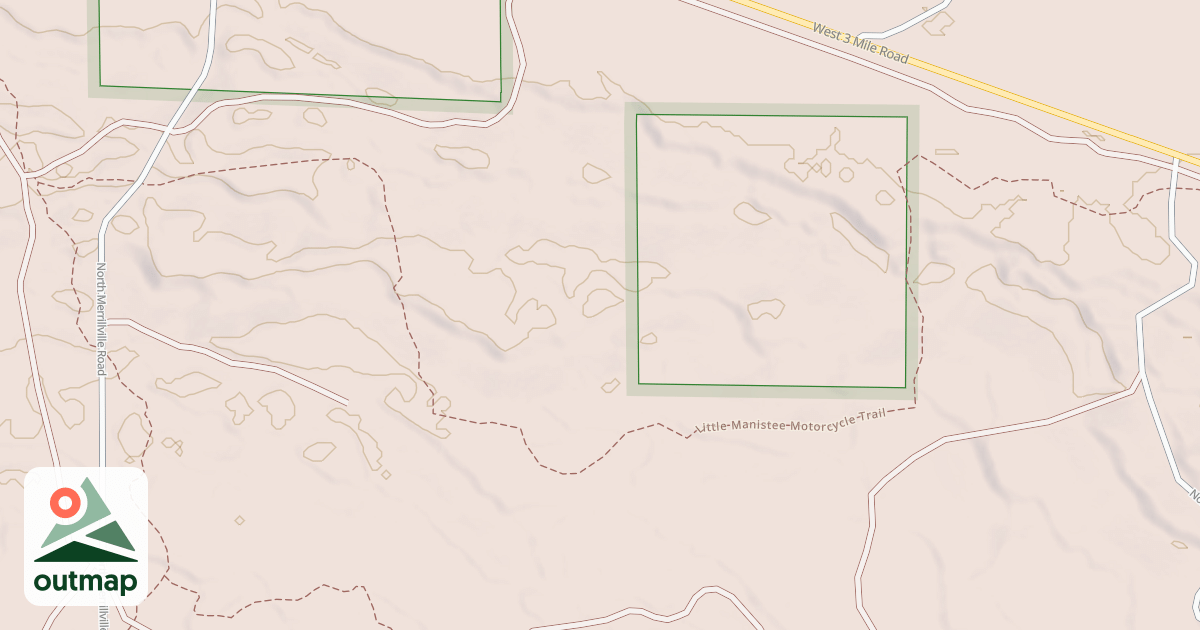 Map of Little Manistee Motorcycle Trail