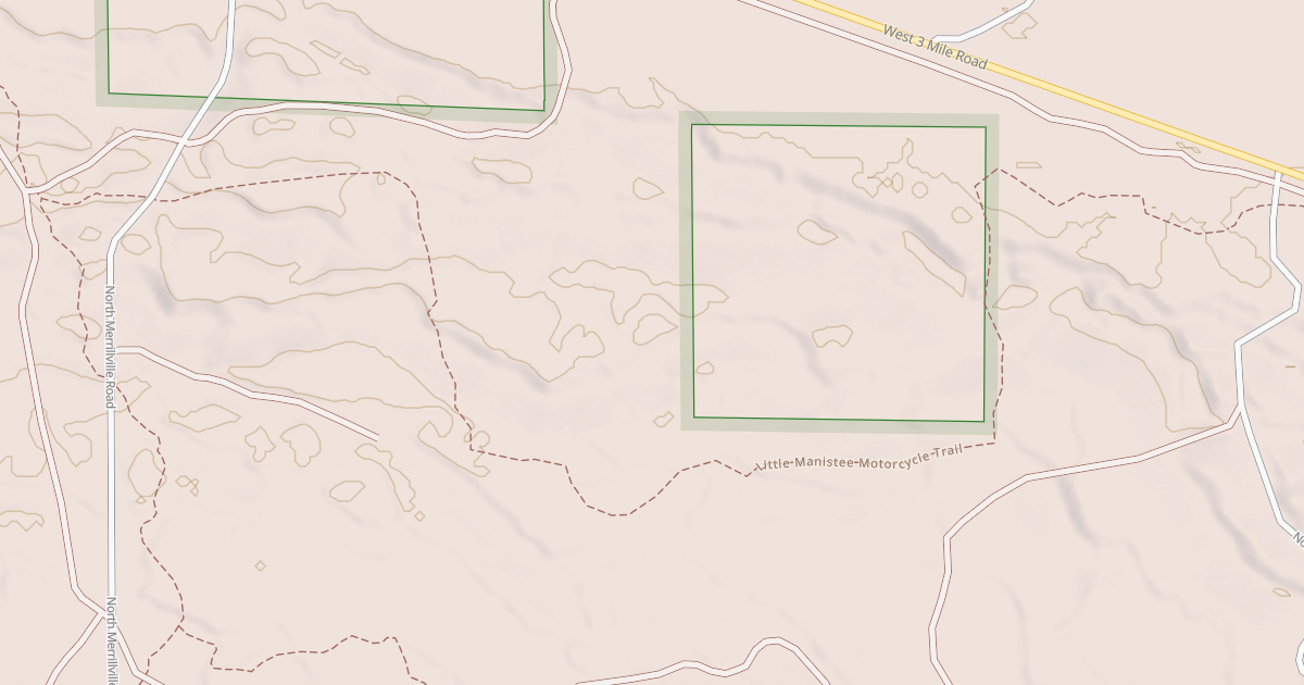 Map preview of Little Manistee Motorcycle Trail