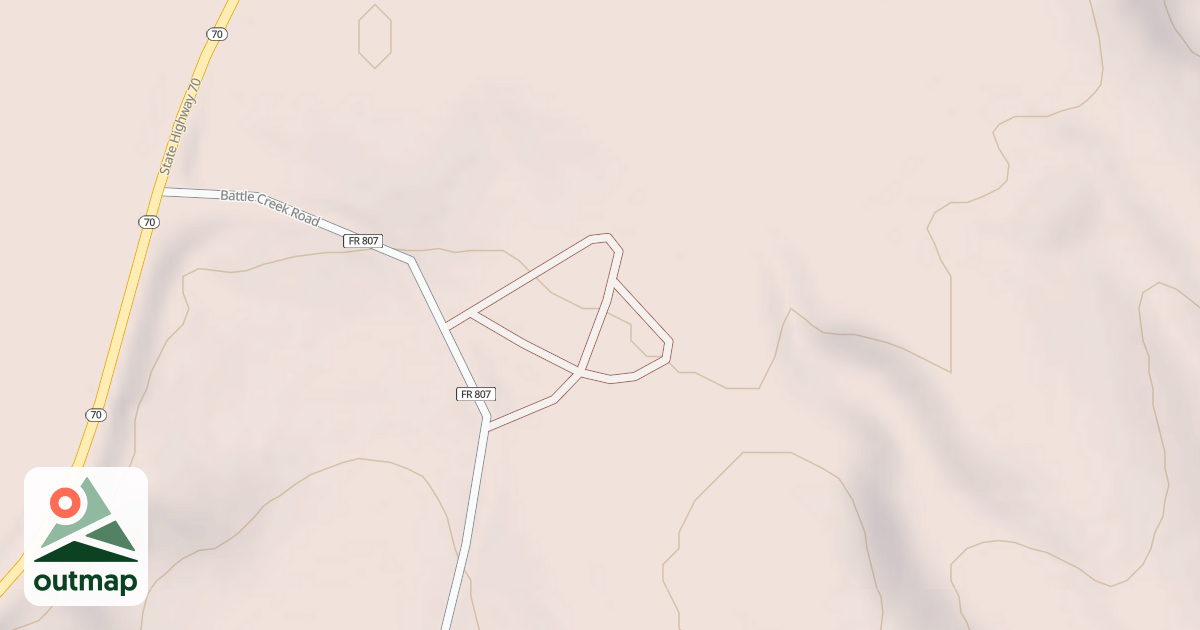 Map of BATTLE CREEK SPUR 2J