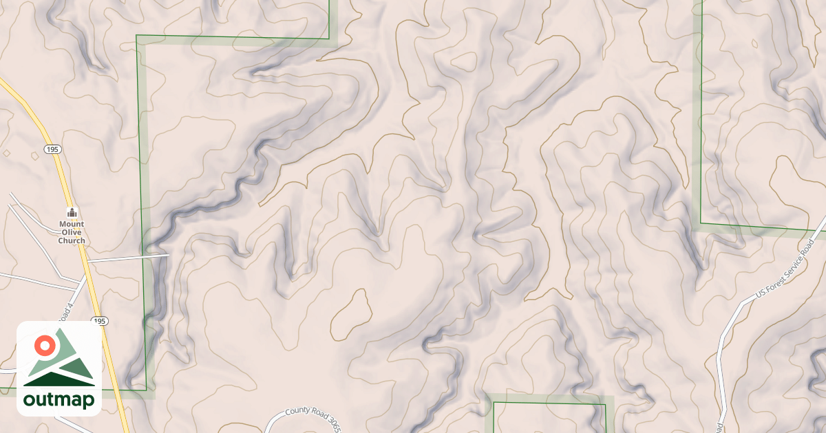 Map of N MT OLIVE CH SPUR