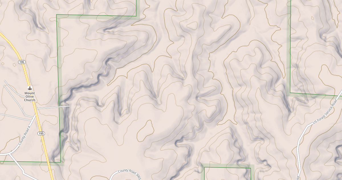 Map preview of N MT OLIVE CH SPUR