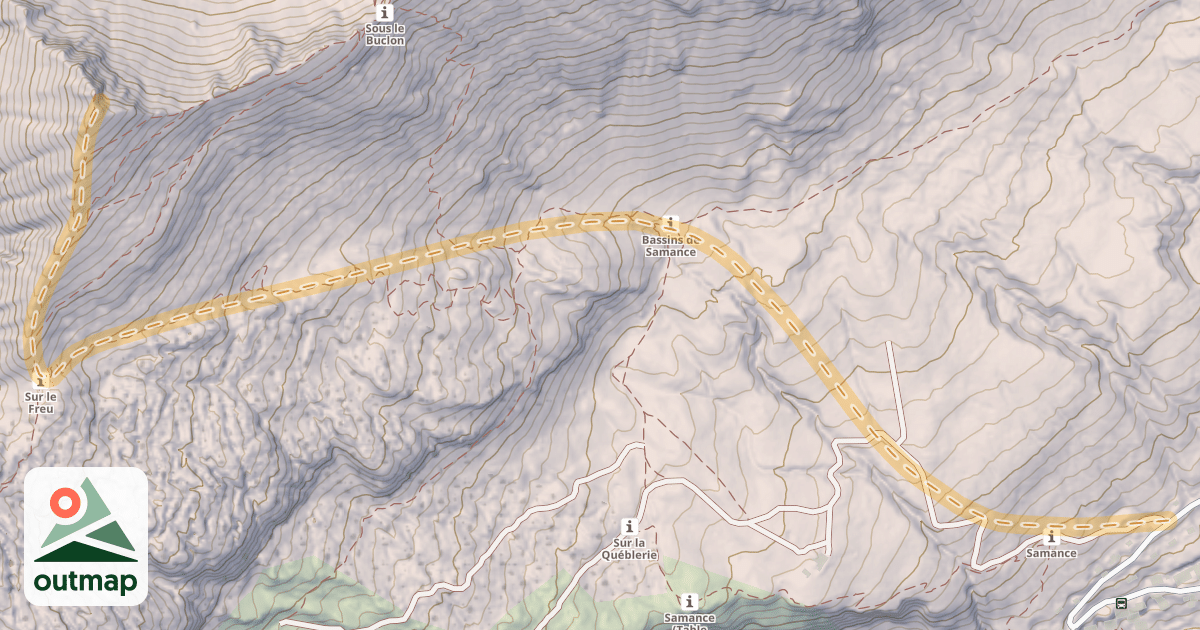 Map of Aiguille Verte — Samance