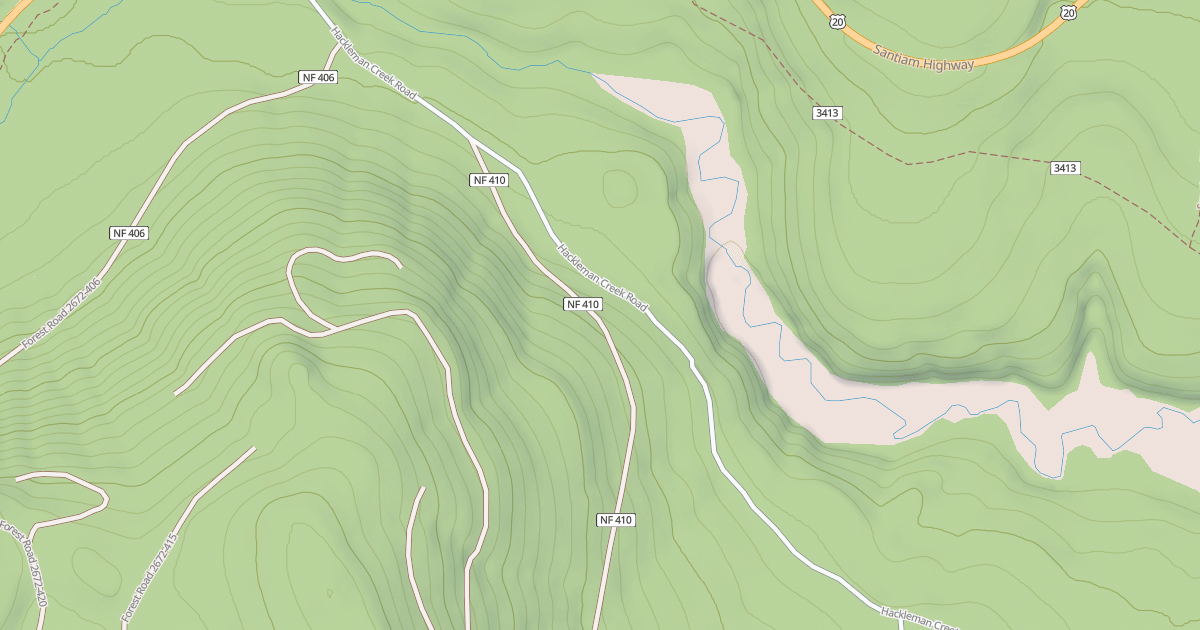 Map preview of HACKLEMAN CREEK