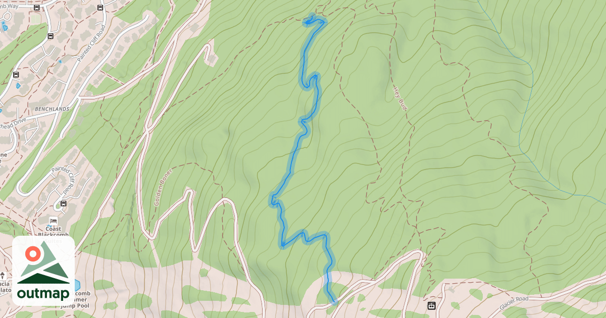 Map of Blackcomb Bench Climb