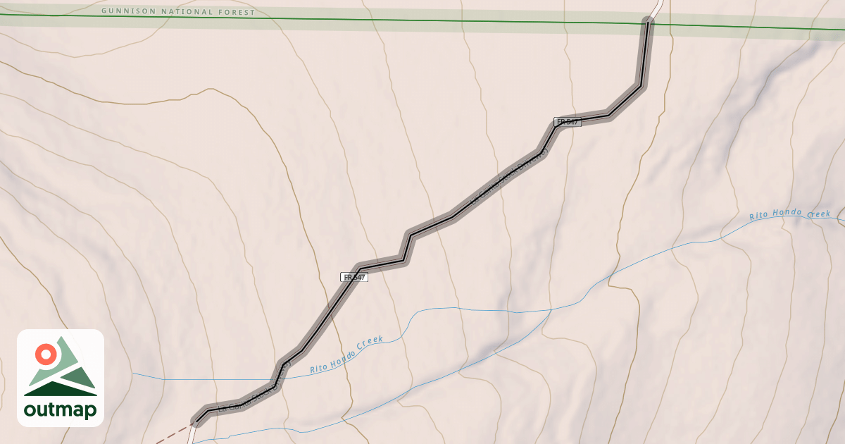 Map of La Garita Stock Driveway