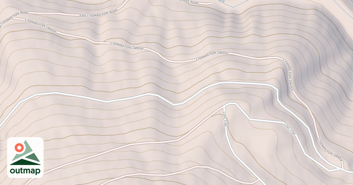 Map of CROOKED FORK DETOUR