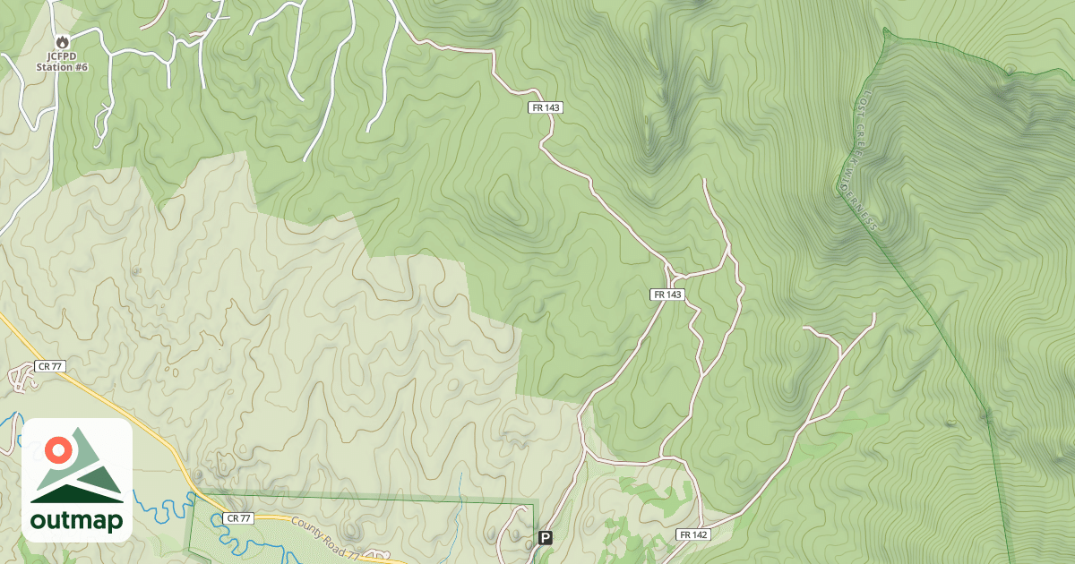 Map of DERBISHIRE GULCH