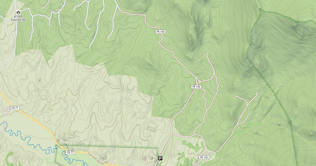 Map preview of DERBISHIRE GULCH