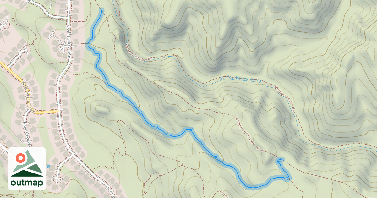 Map of Harlow's Hollows Connector (HHC) - #16a