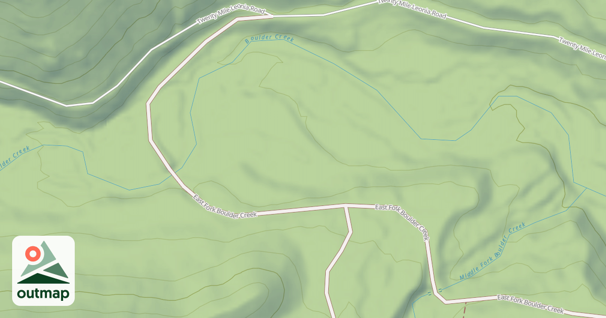 Map of EAST FORK BOULDER CREEK
