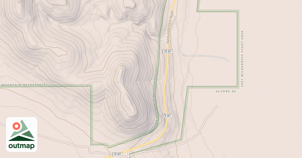 Map of Desert Trail  (Unmarked)