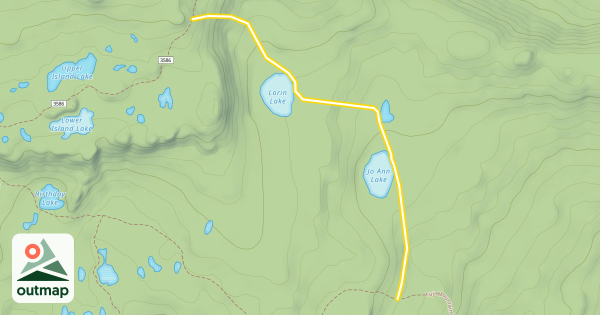 Map of Jo Ann-Lorin Lakes Trail