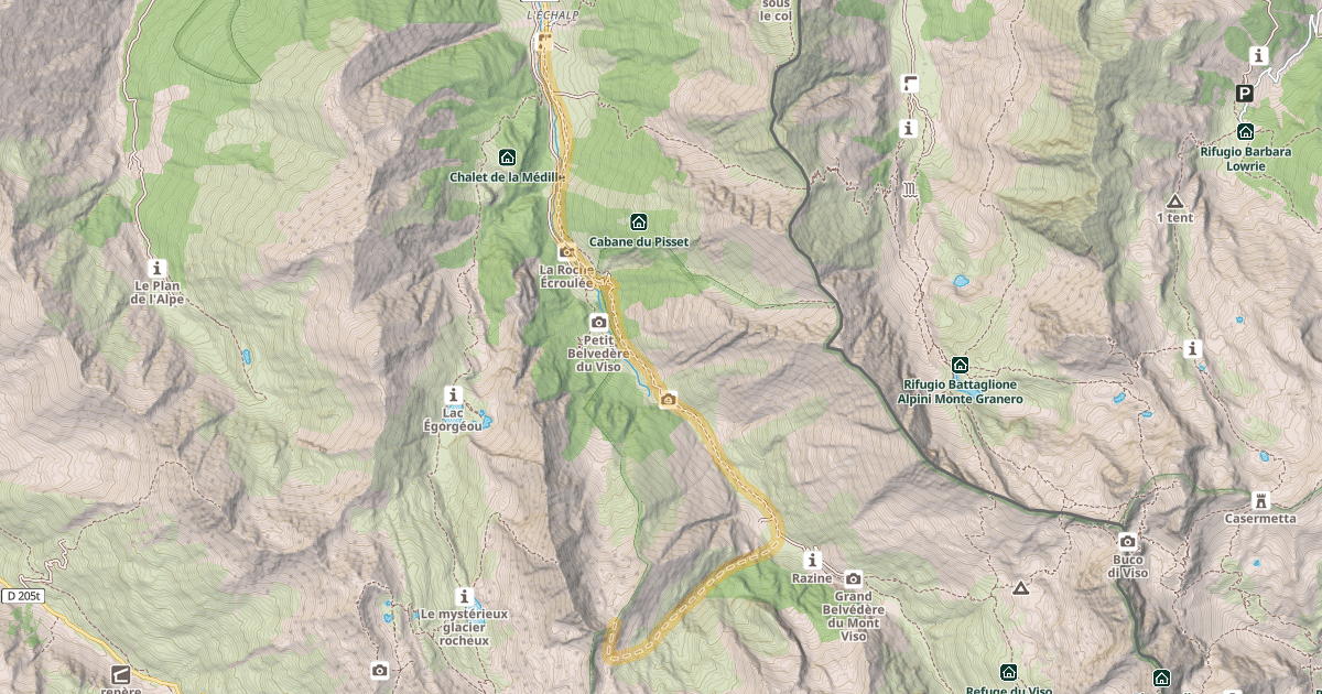 Map preview of Les Bréchettes — L'Échalp