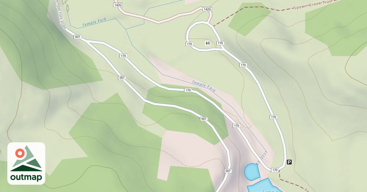 Map of SPAWN CREEK T.H.