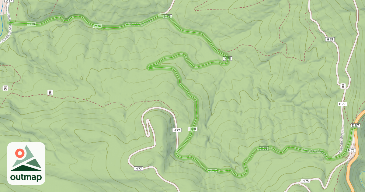 Map of Piste d'Auriasque