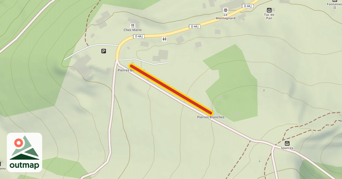 Map of Pierres Blanches