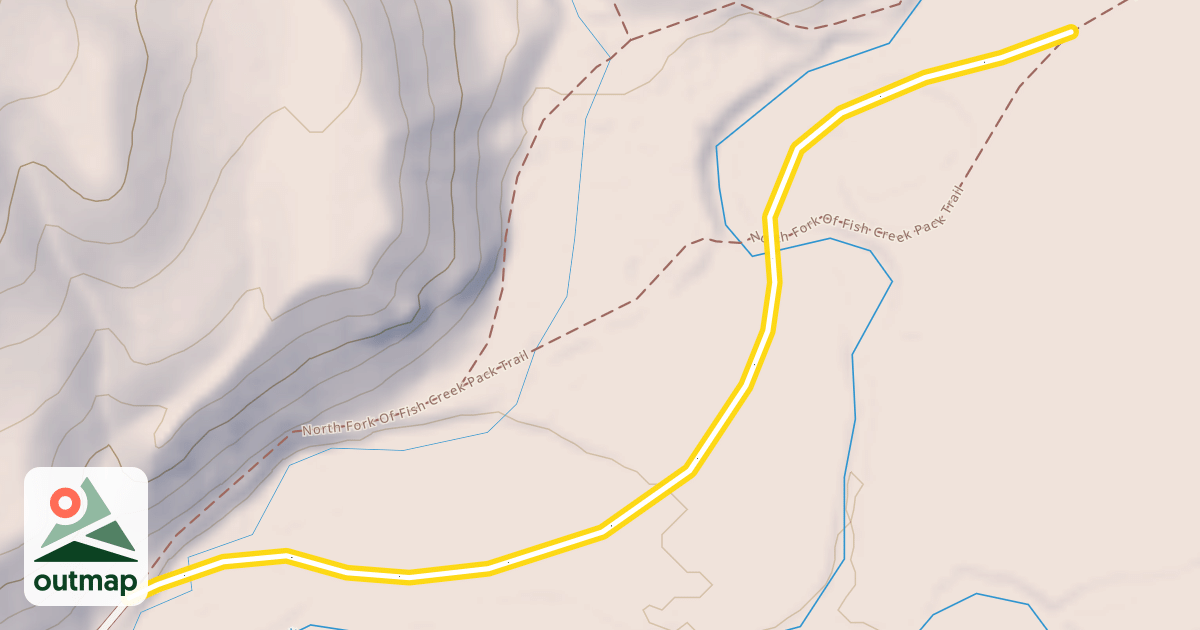 Map of Fish Creek Road Snowmobile Trail