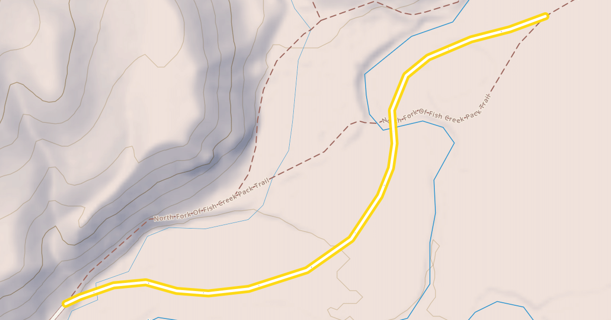 Map preview of Fish Creek Road Snowmobile Trail