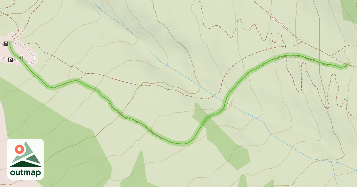 Map of Upper Huffman Snowmobile Entrance