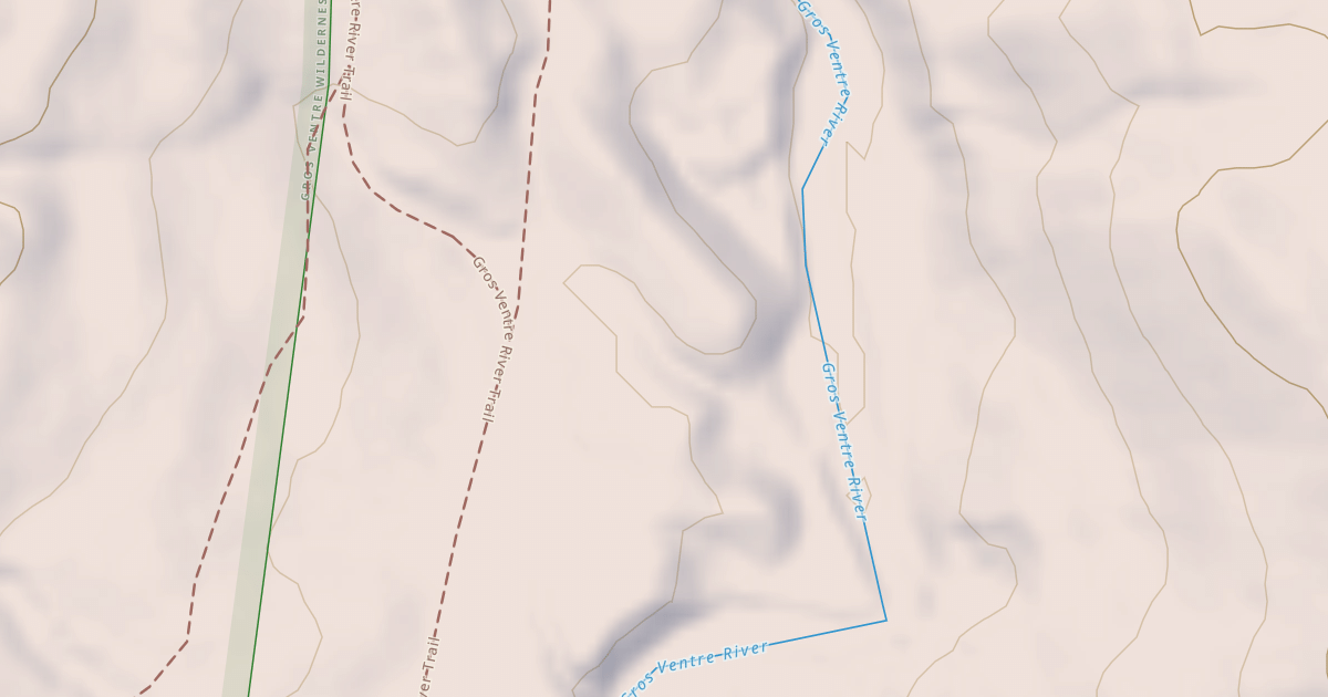 Map preview of Gros Ventre Road Snowmobile