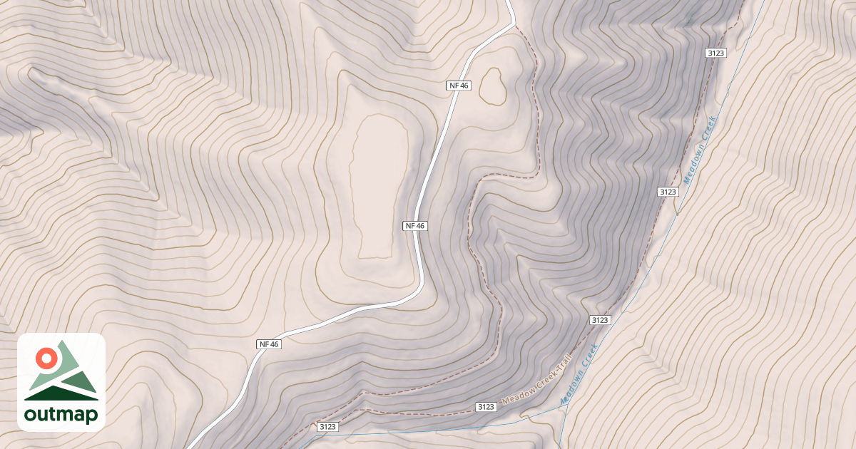 Map of Meadow Creek Spur