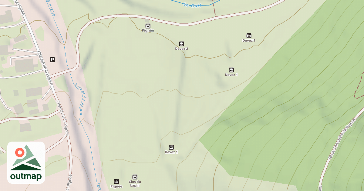 Map of Espace Luge