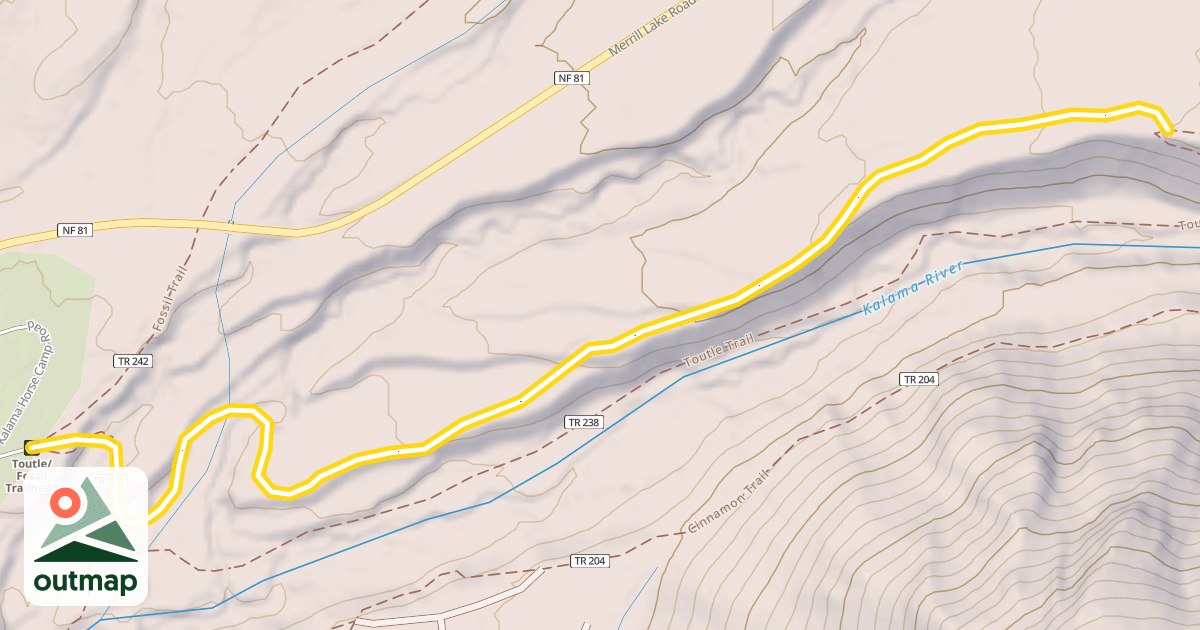 Map of Kalama Ski Trail