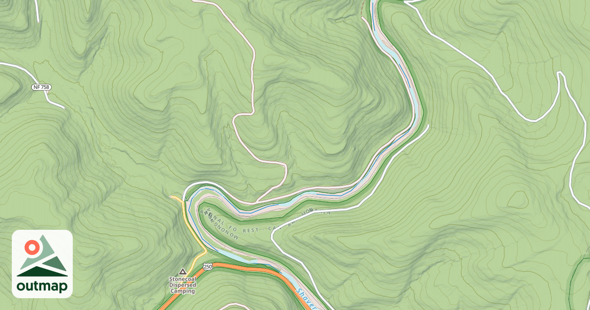 Map of SHAVERS FORK