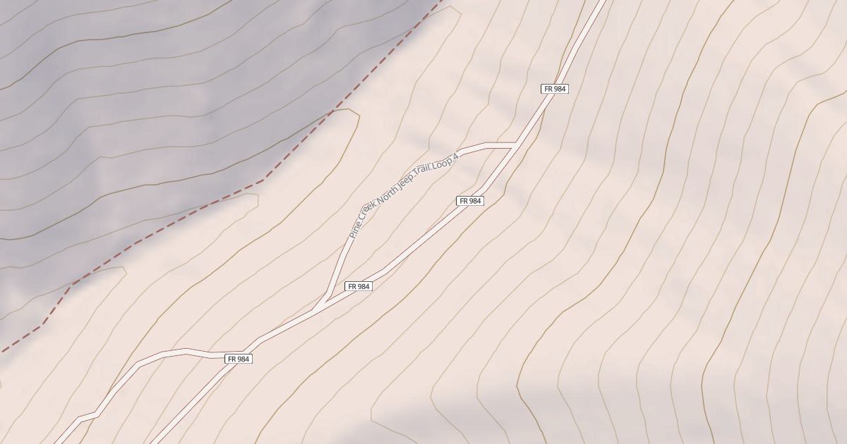 Map preview of PINE CREEK JEEP NORTH LOOP 4