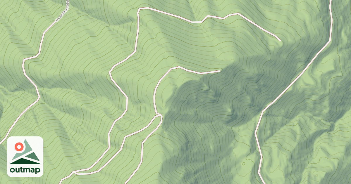 Map of USFS Motor Vehicle Use Map Roads {4E3471E3-6AC1-436C-86AE-98355003F5B7}