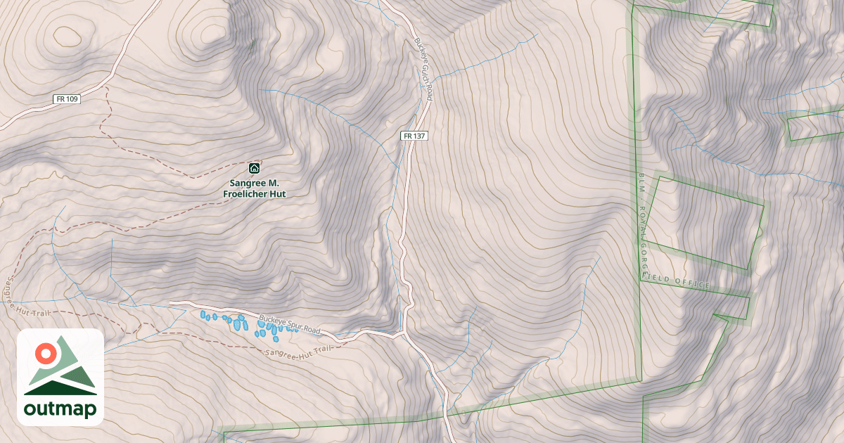 Map of BUCKEYE GULCH