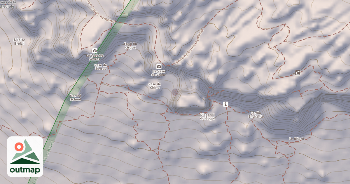 Map of La Roche Décollée